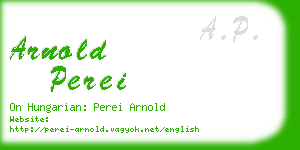 arnold perei business card